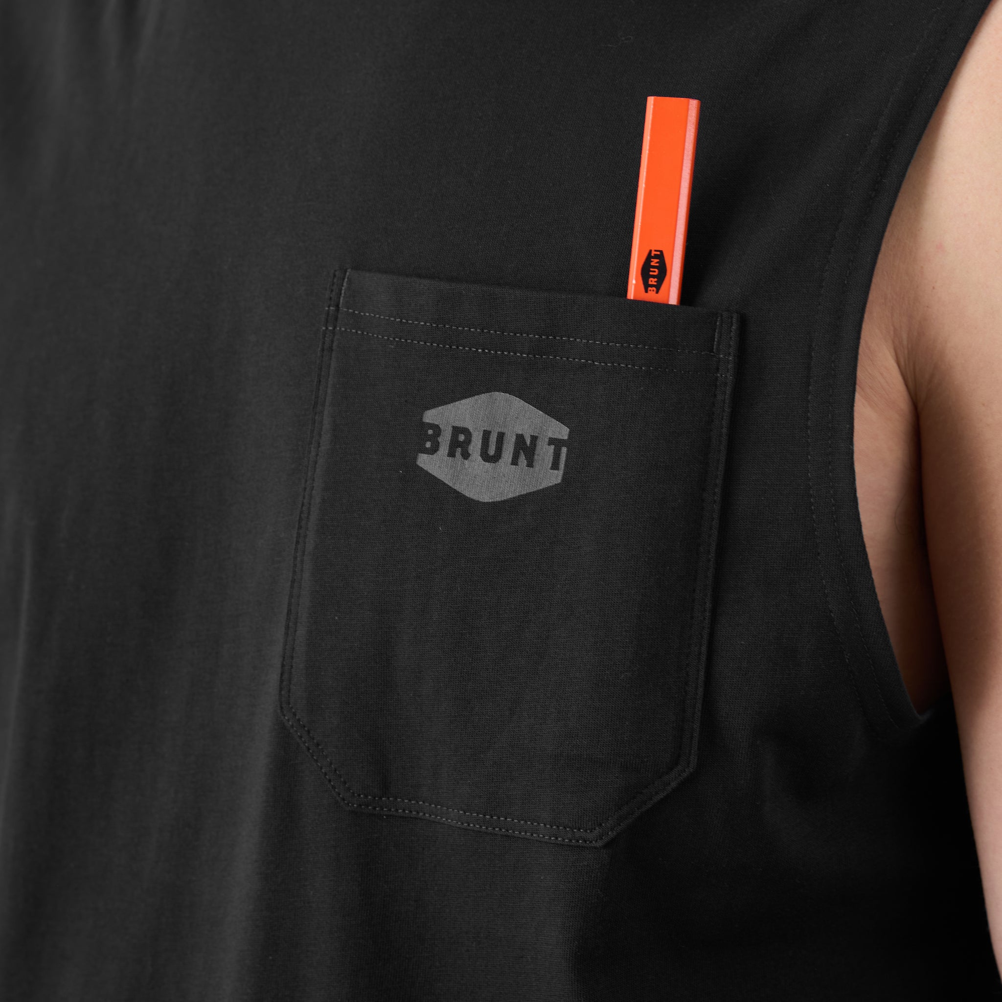 Alternative view of The Martin Sleeveless Pocket Tee